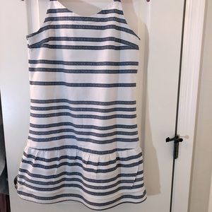 Gap ladies striped tank dress with ruffle bottom
